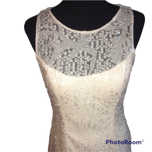 Sue Wong Cream Mini Dress with Intricate Detailing - Picture 3 of 6